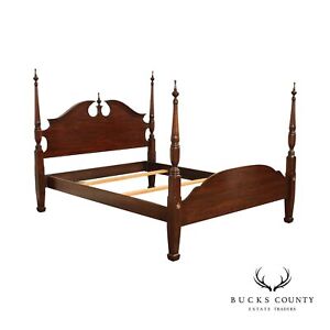 Harden Chippendale Style Solid Cherry Full Size Poster Bed
