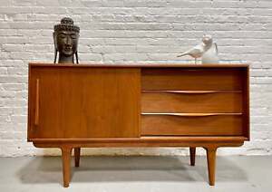 Apartment Sized Mid Century Modern Styled Sculptural Credenza Media Stand Si