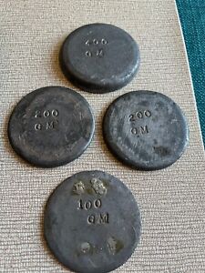 Antique 1920s Stamped Lead Weights Lead Discs Lead Pieces For Scale Weights