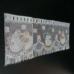 Curtain Lace Bandeau Kitchen Home White Upholstery Art Deco France N5625