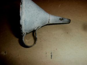 Antique Graniteware Metal Gray Enamel Small Funnel