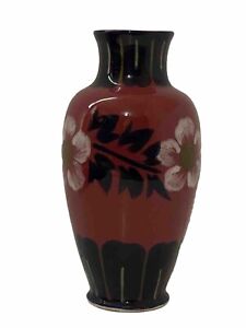 Antique Japanese Awaji Moorcroft Style Art Pottery Vase Lamp Base 9 5 8 