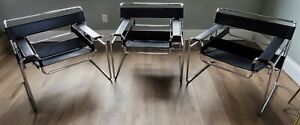 3 Vintage Wassily Chairs Great Condition Marcel Breuer Modernist Design