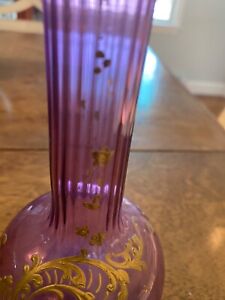 Antique 8 Lavender Moser Tulip Vase