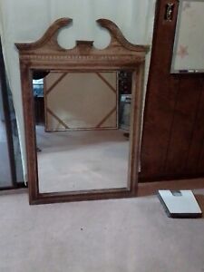 Large Vintage Wall Mirror Wood