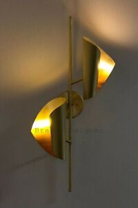 1950s Brass Modern Wall Lamp Diabolo Italian Stilnovo Sputnik Fixture Industrial