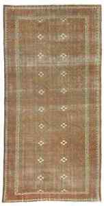 Semi Antique Geometric Tribal 4 8x9 6 Vintage Oriental Runner Rug Hallway Carpet