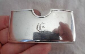 Antique Victorian 1899 Solid Silver Calling Card Case Engraved E