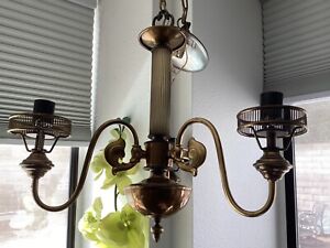 Vintage Forecast 3 Arm Light Brass Hanging Chandelier