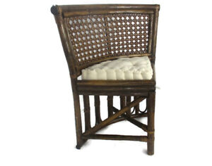 Vintage Bamboo Rattan Rush Back Child Chair Wicker