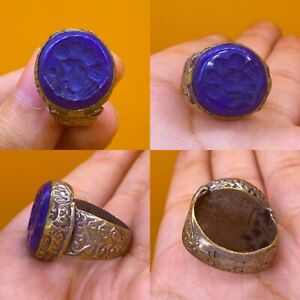 Vintage Islamic Lapis Ring Post Medieval Ottoman Empire Style Middle East