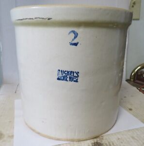 Ruckel S Stoneware 2 Gallon Crock