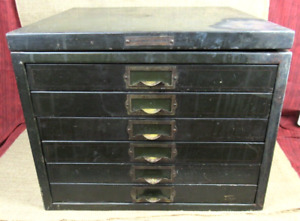 Fire Proof Furniture Construction Antique 6 Drawers Metal Cabinet 18 X 18 