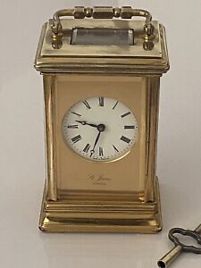 Vintage Of 1889 St James G P 11 Jewels Mechanical Move Carriage Clock K Time