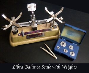 Vintage Libra 1000 Balance Scale With A 100g Gram Weights Set Calibrated