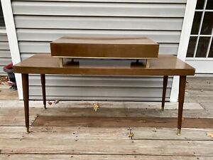 Vintage Mid Century Modern 2 Tier End Side Accent Table Formica Tops 1960 S