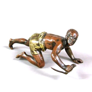 Franz Bergman Bronze Figure Of An African Warrior Antique Victorian