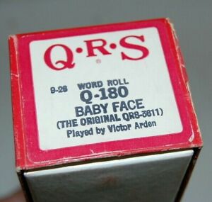 Qrs Player Piano Word Roll Q 180 Baby Face Victor Arden
