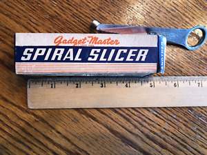 Vintage Popeil Bros Gadget Master Spiral Slicer With Original Box