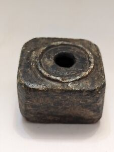 Gorgeous Early 1800 S Primitive Antique Soap Stone Country Inkwell 2 X 1 5 