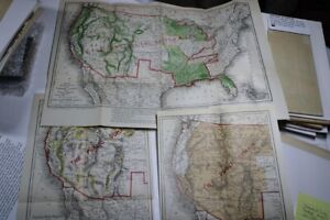 Maps 1883 United States Precious Metals Timber Donaldson Public Domain Huge Sale