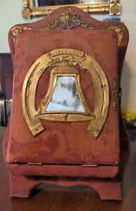 Antique Photo Album Good Luck Liberty Bell Victorian Display Fold Out