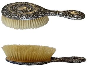 Antique 1904 Sterling Silver Vanity Hair Brush England William Davenport