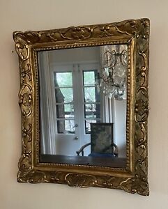 Mid 18th Century French Gilt And Gesso On Wood Wall Mirror