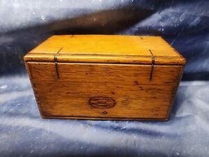 Antique Singer Oak Puzzle Box With Sewing Machine Attachments