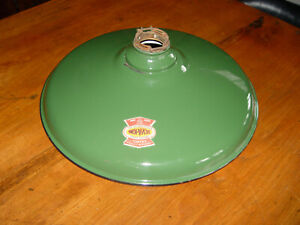 Vintage Nos 14 Silv A King Green Porcelain Light Fixture