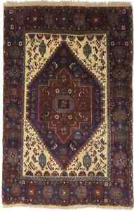 Vintage Floral Tribal Small Rare 3x5 Bidjar Oriental Rug Bedroom Bathroom Carpet