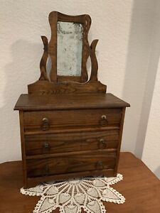  Converse Oak Toy 3 Drawer Dresser With Removable Mirror Ca Early 1900 S