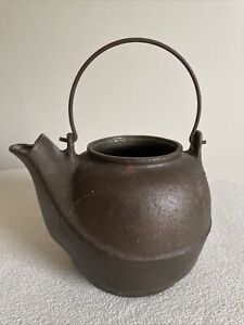 Cast Iron Tea Kettle Small Good Condition Bronze In Color