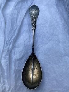 Late 1800s Antique Sterling Silver Spoon Monogrammed Helen Front C Back