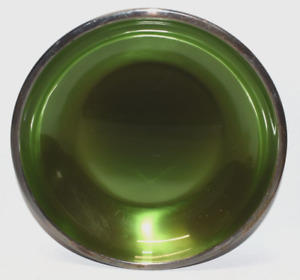 Vintage Green Enamel Bowl Wallace Silver Plate 9010