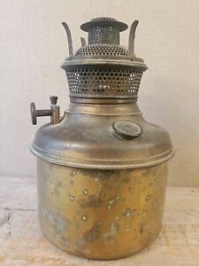 Brass Kerosene Oil Font Lamp Part Bradley And Hubbard Burner B H Antique