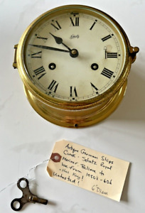 Schatz 1881 Royal Mariner Bell Clock Chimes With Key Circa 1950s