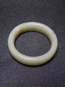 Ming Dynasty Hetian Jade Wide Side Thick Meat Large Round Bracelet