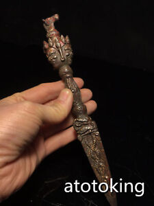 8 8 Chinese Antiques Copper Pure Copper Carving Vajra Pestle Pendulum Piece
