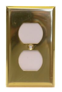 Outlet Plate Cover Gold Brass Tone Vintage
