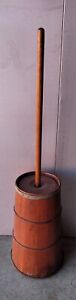 Antique Primitive Handmade Wooden Butter Churn With Dasher