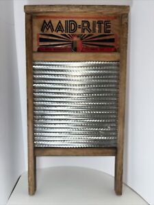 Vintage Maid Rite Standard Family Sized Washboard Special Metal