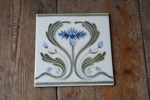 Vintage Art Nouveau Style Floral Thistle Ceramic Tiles
