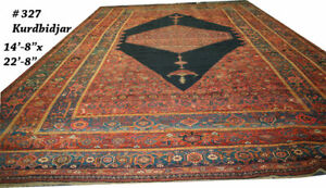 A 2nd To None 15 X 23 Antique Palace Size Kurd Beejar Rug