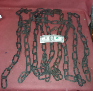 Antique Wrought Iron Antique Lamp Chain Lot Arts And Crafts Or Gothic