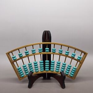 Chinese Ancient Fan Shaped Turquoise Abacus