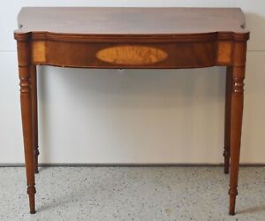 Antique American Federal Inlaid Sheraton Game Table Circa Early 1800s