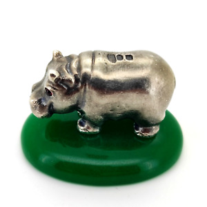 Antique Vintage Russ Faberge Era Silver Figure Of A Hippopotamus