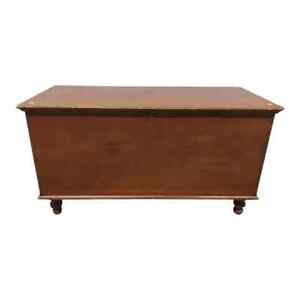 Late 19th Century Antique Pennsylvania Dovetailed Red Rustic Blanket Chest