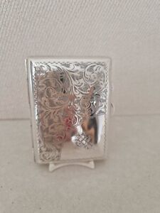 Antique Sterling Silver Curved Cigarette Card Case Chester 1919 